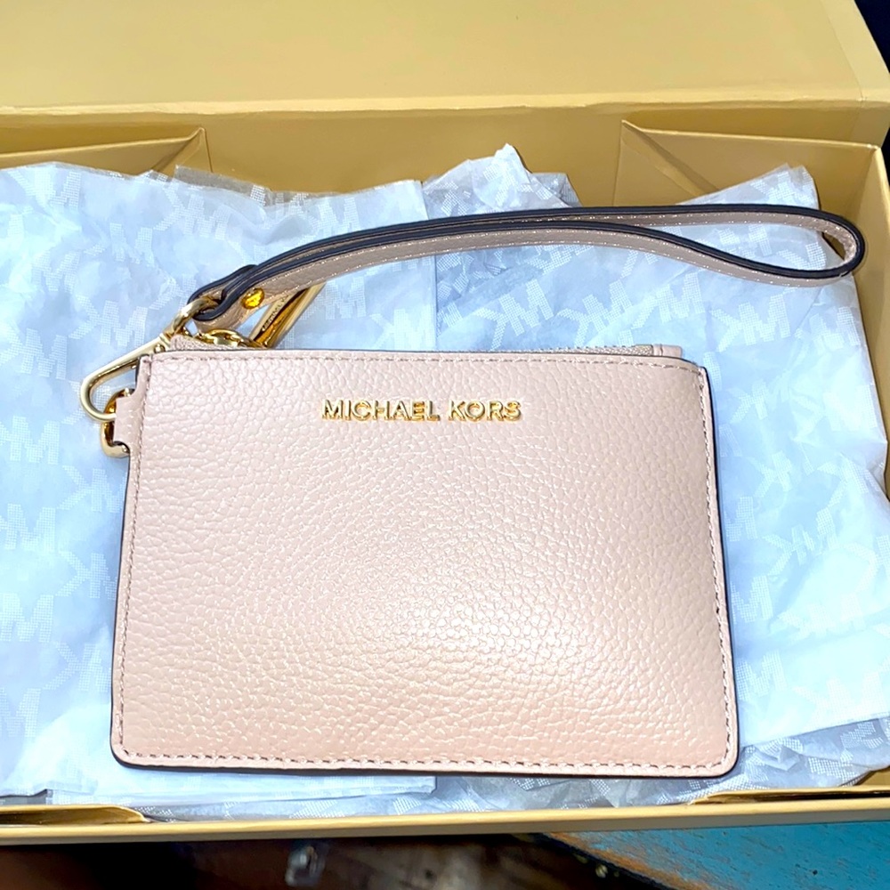 Michael Michael Kors Jet Set Soft Pink SM Leather Coin Purse